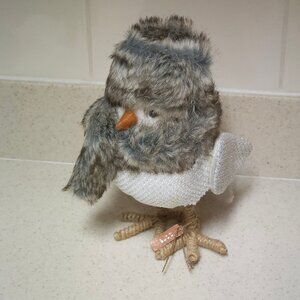 Target Wondershop Featherly Friends 2016 BLIZZARD Winter Fabric Bird Figurine